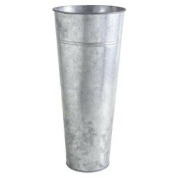Vase de jardin en zinc lourd 30 cm - Gris
