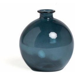 Vase en verre recyclé Kimma Sklum Bleu Pacifique