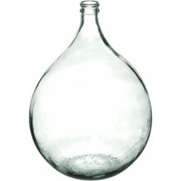 Vase dame Jeanne en verre recyclé - Transparent - d 40 x h 56 cm - Livraison gratuite - Transparent