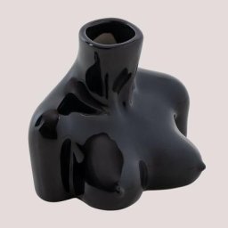 Vase en Céramique Aleska Sklum Noir - Noir