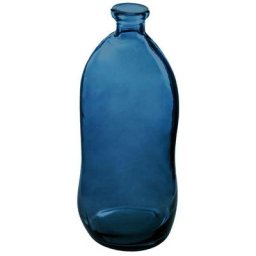 Vase bouteille verre recyclé orage H51 Atmosphera créateur d'intérieur - Bleu