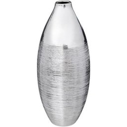 Vase céramique argenté H38 Atmosphera créateur d'intérieur - Argent