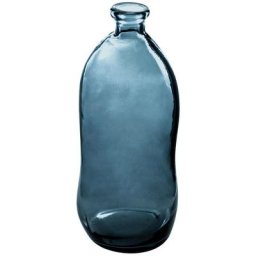 Vase bouteille verre recyclé orage H73 Atmosphera créateur d'intérieur - Bleu