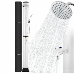 Douche Solaire 40 l avec douchette & thermomètre température de l'eau jusqu'à 60°C Douche de