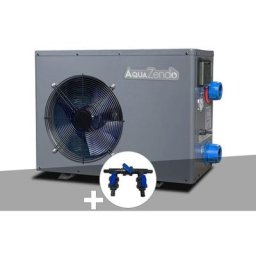 Pompe à chaleur 8 kW Aqua Premium 8000 + Kit by-pass ø 32/38/50 mm Aquazendo Gris