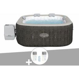Bestway - Kit spa gonflable Lay-Z-Spa Cabo carré Hydrojet 4/6 places + Kit de traitement au brome
