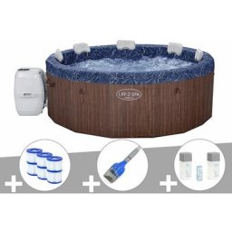 Bestway - Kit spa gonflable Lay-Z-Spa Toronto rond Airjet Plus 5/7 places + 6 filtres + Aspirateur