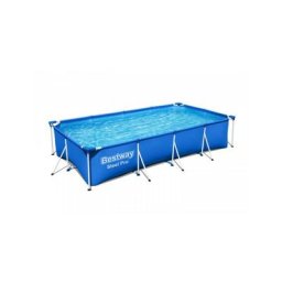 Bestway - Piscine tubulaire rectangulaire 400 x 211 x 81 cm - 5 700 l - Steel Pro - 56424 - Blanc