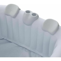 AREBOS Comfort Set 2 Coussins pour la Nuque + Porte-Boisson pour Bain à remous Blanc 100%