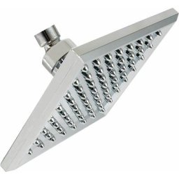 Pommeau de Douche Angulaire pour Douche Solaire Douche de Pluie Grand Shower Head - Argent - Arebos