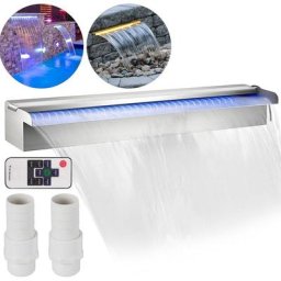 Fontaine de piscine décorative en acier inoxydable avec cascade - Vevor