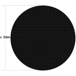 Bâche à bulles ronde 3,6 m couverture de piscine solaire chauffage bassin noir - Noir