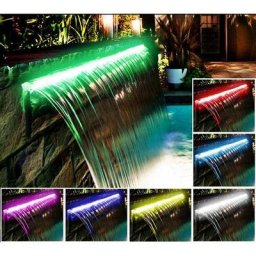 Lame d'eau Cascade en acrylique 120cm / Avec Leds intégrées / Télécommande et coffret transformateur