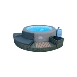 Bestway - Entourage rotin pour spa Lay-Z-Spa ø 180 cm - Gris Anthracite