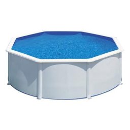 GRÉ - Piscine acier ronde Bora-Bora ø 320 x 122 cm - Filtre à cartouche - Bleu