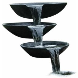 Ubbink - Fontaine à cascade de jardin coquille avec pompe 35/45/55 cm Noir