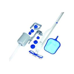 Bestway - Kit nettoyage piscine Brosse Aspirateur Écumeur Manche Filet Piscine Skimmer