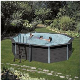 GRÉ - Piscine hors sol composite 5,24 x 3,86 x 1,24m