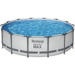 Bestway - Piscine tubulaire Steel Pro Max ronde 4,27 x 1,07 m Blanc