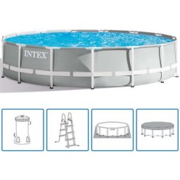 Intex - 26724NP - Piscine ronde prisma cadre 457x107 cm avec système de filtration