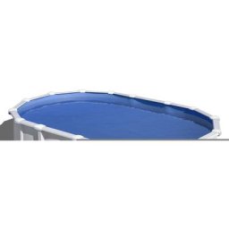Kit piscine acier blanc GRÉ Haïti ovale 7,44 x 3,99 x 1,32 m + Bâche hiver - Blanc
