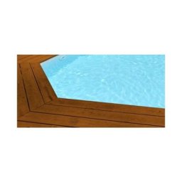 Liner 75/100 compatible Piscine Cristaline Octo 530x370x130 bleu clair