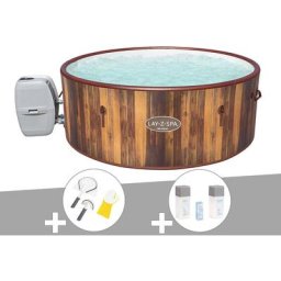 Bestway - Kit spa gonflable Lay-Z-Spa Helsinki rond Airjet 5/7 places + Kit de nettoyage + Kit de
