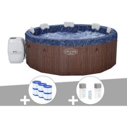 Bestway - Kit spa gonflable Lay-Z-Spa Toronto rond Airjet Plus 5/7 places + 6 filtres + Kit de