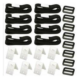 Kit de Fixation pour bâche Solaire de Piscine, kit de Sangles de Couverture Solaire