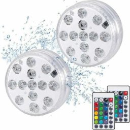 Lumière led Submersible 2 Paquet 13 led rgb Lamps Submersible led Décoratives avec rf Télécommandes