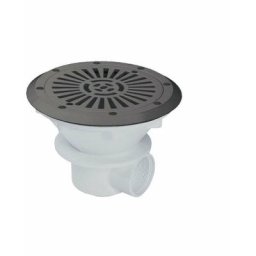 Piscineo - Bonde de fond liner de coloris gris anthracite pour piscine enterrée