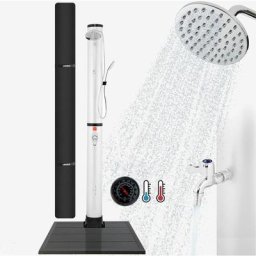 Douche Solaire 40 l avec douchette & thermomètre température de l'eau jusqu'à 60°C Douche de