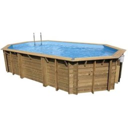 Ubbink - Piscine bois Azura 7,50 x 4,00 x 1,30 m - Liner bleu Bois