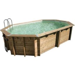 Ubbink - Piscine bois Océa 6,10 x 4,00 x 1,30 m - Liner gris Bois
