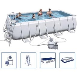 Bestway - Ensemble de piscine rectangulaire Power Steel 549x274x122 cm