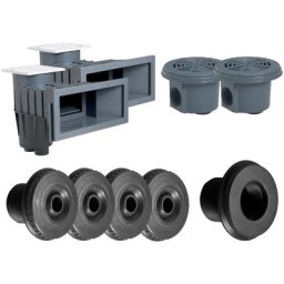 Kit pièces à sceller Gris Foncé pour piscine 10 x 5 m Hayward Gris