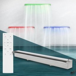 Ml-design - Lame d'eau pour piscine bassin avec led rgb cascade douche à jet de jardin 90 cm