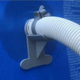 Linghhang - 2 supports de tuyau de piscine : gris - peut contenir un tuyau de 30 à 37 mm.