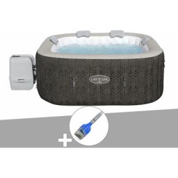 Bestway - Kit spa gonflable Lay-Z-Spa Cabo carré Hydrojet 4/6 places + Aspirateur à batterie