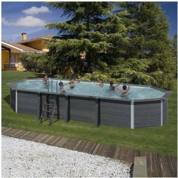 GRÉ - Piscine hors sol composite 8,04 x 3,86 x 1,24m