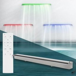 Ml-design - Lame d'eau pour piscine bassin avec led rgb cascade douche à jet de jardin 120cm