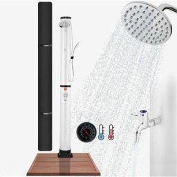 Douche Solaire 40 l avec douchette & thermomètre température de l'eau jusqu'à 60°C Douche de