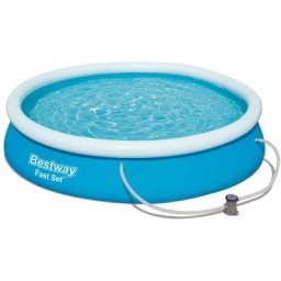 Bestway - Fast Set - Piscine gonflable avec pompe de filtration - 366x76 cm - Ronde - Bleu