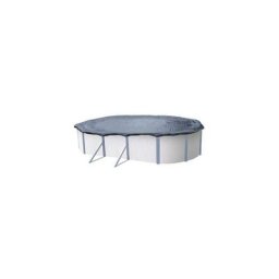 Bache d'hiver piscine hors sol ovale de 4.90 à 5.15 x 3.70 à 3.90 m extérieur