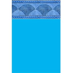 Liner Piscine 75/100 Bleu foncé avec frise Keops bleu Dia 3.60m h 1.20m