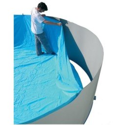 TOI - Liner piscine hors-sol swimpool ronde Ø350 x 120cm 35/40µ coloris uni bleu