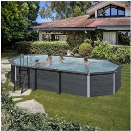 GRÉ - Piscine hors sol composite 6,64 x 3,86 x 1,24m