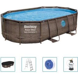 Bestway - Ensemble de piscine Power Steel 488x305x107 cm