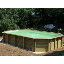 Ubbink - Piscine bois Azura 7,50 x 4,00 x 1,30 m - Liner beige Bois