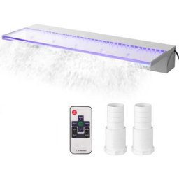 Lame d'Eau pour Piscine Bassin led 90cm Cascade Acrylique Télécommande - Vevor